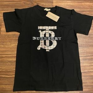 TB Burberry t-shirt black TB logo